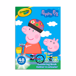 CRAYOLA Coloring Book  48 Pages  Peppa Pig Art Scenes  White Paper  for Coloring