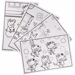 CRAYOLA Coloring Book  48 Pages  Peppa Pig Art Scenes  White Paper  for Coloring