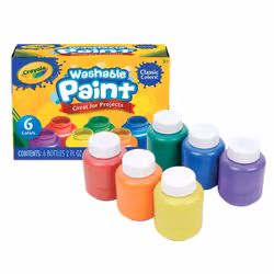 Crayola Washable Kids Paint  6 Count  Kids At Home Activities  Painting Supplies  Gift  Assorted