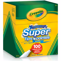 Crayola Super Tips Washable Markers 100 Count