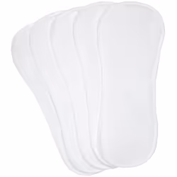Kushies Washable 5 Piece Diaper Liners Pack White Infant/Toddler