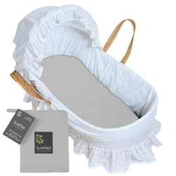 Kushies Baby Organic Jersey Bassinet Fitted Sheet  Grey