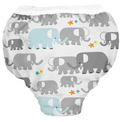Kushies Baby Waterproof Training Pant (33-38 Pounds)  White Elephants  Large