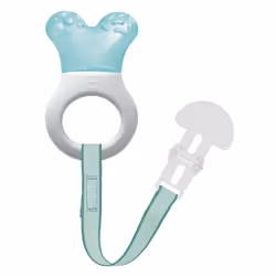 MAM Mini Cooler Teether with Clip Boy 2+ Months 1-Count White/Blue