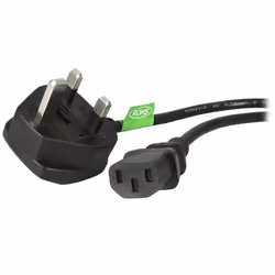 StarTech.com 6ft (1.8m) UK Computer Power Cable, 18AWG, BS 1363 to C13, 10A 250V, Black Replacement AC Power Cord, Kettle Lea ...