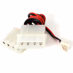 StarTech.com 12in Fan Adapter - TX3 to 2x LP4 Power Y Splitter Cable, 0.1524 m