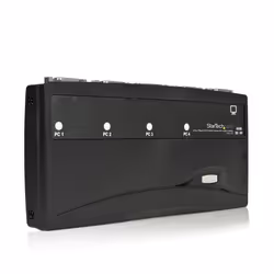 StarTech.com 4 Port Black PS/2 KVM Switch Kit with Cables