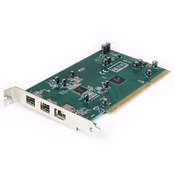 StarTech.com 3 Port 2b 1a PCI 1394b FireWire Adapter Card with DV Editing Kit, IEEE 1394/Firewire, PCI 2.2, Green, Stainless ...