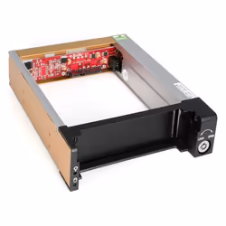 StarTech.com Black Aluminum 5.25in Rugged SATA Hard Drive Mobile Rack Drawer - Additional view 5
