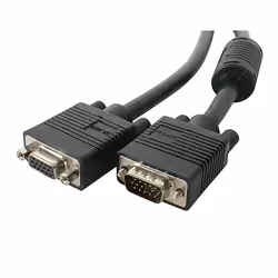 StarTech.com 10 ft Coax High Resolution VGA Monitor Extension Cable - HD15 M/F, 3.05 m, Black