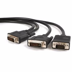 StarTech.com 6 ft DVI-I Male to DVI-D Male and HD15 VGA Male Video Splitter Cable, 1.8 m, DVI-I, DVI-D + VGA (D-Sub), Male, M ...