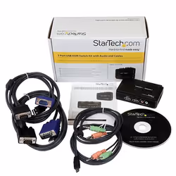 StarTech.com 2 Port Black USB KVM Switch Kit with Audio and Cables - Additional view 6