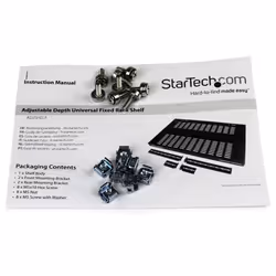 StarTech.com 1U Adjustable Vented Server Rack Mount Shelf - 175lbs - 19.5 to 38in Adjustable Mounting Depth Universal Tray for 19" AV/ Network Equipment Rack - 27.5in Deep - Additional view 4