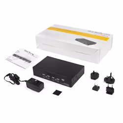 StarTech.com 4 Port DisplayPort KVM Switch - 4K 60Hz - Single Display - Dual Port UHD DP 1.2 USB KVM Switch with Integrated USB 2.0 Hub & Audio - Dell, HP, Apple, Lenovo - TAA Compliant - Additional view 5