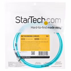 StarTech.com 2m (6ft) LC/UPC to LC/UPC OM3 Multimode Fiber Optic Cable, Full Duplex 50/125µm Zipcord Fiber Cable, 100G, Low Insertion Loss, LSZH Fiber Jumper Cord - Additional view 4