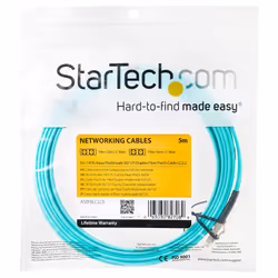 StarTech.com 5m (16.4ft) LC/UPC to LC/UPC OM3 Multimode Fiber Optic Cable, Full Duplex 50/125µm Zipcord Fiber Cable, 100G, Low Insertion Loss, LSZH Fiber Jumper Cord - Additional view 4