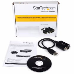 StarTech.com 6ft (1.8m) 1-Port Professional USB to Serial Adapter Cable with COM Retention, USB to RS232 Adapter - TAA - Additional view 4