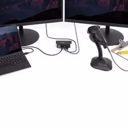 StarTech.com 4-Port USB 2.0 Hub - Metal Industrial USB-A Hub - Din Rail, Wall or Desk Mountable USB Data Hub - TAA Compliant USB Expander Hub - Additional view 4