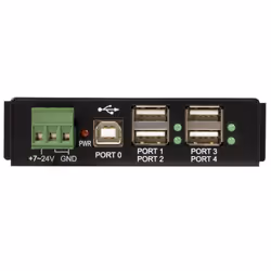 StarTech.com 4-Port USB 2.0 Hub - Metal Industrial USB-A Hub - Din Rail, Wall or Desk Mountable USB Data Hub - TAA Compliant USB Expander Hub - Additional view 6