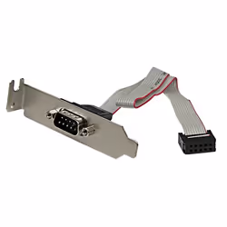 StarTech.com 9 Pin Serial Male to 10 Pin Motherboard Header LP Slot Plate, IDC, Serial, Grey, 125 mm, 265 mm, 22 mm
