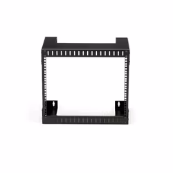 StarTech.com 8U 19" Wall Mount Network Rack - 12" Deep 2 Post Open Frame Server Room Rack for Data/AV/IT/Computer Equipment/Patch Panel with Cage Nuts & Screws 135lb Capacity, Black (RK812WALLO) - Additional view 6