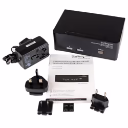 StarTech.com 2 Port DVI VGA Dual Monitor KVM Switch USB with Audio & USB 2.0 Hub - Additional view 4