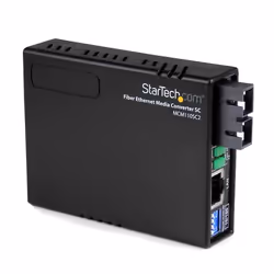 StarTech.com 10/100 Multi Mode Fiber Ethernet Media Converter SC 2 km, 100 Mbit/s, 100BASE-FX, 100Base-TX, 10Base-T, IEEE 802 ...