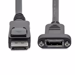 StarTech.com 3ft (1m) Panel Mount DisplayPort Cable - 4K x 2K - DisplayPort 1.2 Extension Cable Male to Female - DP Video Extender Cord with Panel Mount DP Connector - DP Monitor Cable - Additional view 5