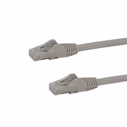 StarTech.com 75ft CAT6 Ethernet Cable - Gray CAT 6 Gigabit Ethernet Wire -650MHz 100W PoE RJ45 UTP Network/Patch Cord Snagles ...