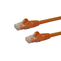 StarTech.com 100ft CAT6 Ethernet Cable - Orange CAT 6 Gigabit Ethernet Wire -650MHz 100W PoE RJ45 UTP Network/Patch Cord Snagless w/Strain Relief Fluke Tested/Wiring is UL Certified/TIA