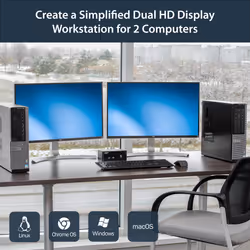 StarTech.com 2 Port Dual DisplayPort USB KVM Switch with Audio & USB 2.0 Hub - Additional view 7