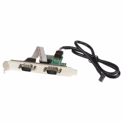 StarTech.com 24in Internal USB Motherboard Header to 2 Port Serial RS232 Adapter, IDC, Serial, RS-232, Microsoft WHQL, CE, FC ...
