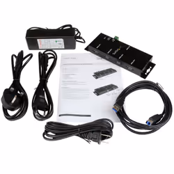 StarTech.com 4-Port Industrial USB 3.0 Hub with ESD Protection~4-Port USB 3.0 Hub - 5Gbps - Metal Industrial USB-A Hub - Wall or Desk Mountable USB Data Hub - TAA Compliant USB Expander Hub - Additional view 6