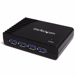 StarTech.com 4 Port Black SuperSpeed USB 3.0 Hub, USB 3.2 Gen 1 (3.1 Gen 1) Type-A, 5000 Mbit/s, Black, Power, 5 V, 2 A