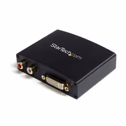 StarTech.com DVI to HDMI® Video Converter with Audio, Black, 1920 x 1080 pixels, DVI-I, 2xRCA, HDMI, 110 - 240 V, 5 V