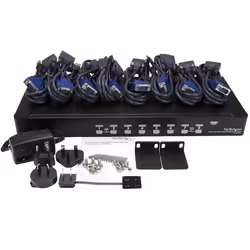 StarTech.com 8 Port 1U Rackmount USB KVM Switch Kit with OSD and Cables - Additional view 4