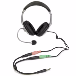 StarTech.com Headset adapter for headsets with separate headphone / microphone plugs - 3.5mm 4 position to 2x 3 position 3.5mm M/F - Additional view 4