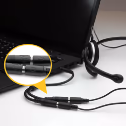 StarTech.com Headset adapter for headsets with separate headphone / microphone plugs - 3.5mm 4 position to 2x 3 position 3.5mm M/F - Additional view 5