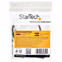 StarTech.com Headset adapter for headsets with separate headphone / microphone plugs - 3.5mm 4 position to 2x 3 position 3.5mm M/F - Additional view 6