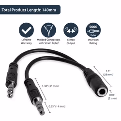 StarTech.com 3.5mm 4 Position to 2x 3 Position 3.5mm Headset Splitter Adapter - F/M - Additional view 5