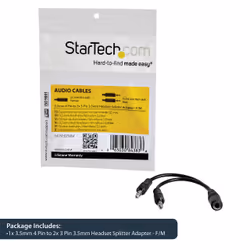 StarTech.com 3.5mm 4 Position to 2x 3 Position 3.5mm Headset Splitter Adapter - F/M - Additional view 6