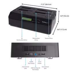 StarTech.com 4 Bay USB 3.0 eSATA to SATA Standalone 1:3 HDD Hard Drive Duplicator Dock - Additional view 8