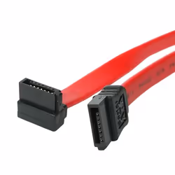 StarTech.com 6in SATA to Right Angle SATA Serial ATA Cable, 0.152 m, SATA III, Male/Male, Red, Straight, Right