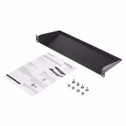StarTech.com 1U Server Rack Shelf - Universal Rack Mount Cantilever Shelf for 19" Network Equipment Rack & Cabinet - Heavy Duty Steel – Weight Capacity 33lb/15kg - 7" Deep Tray, Black - Additional view 6