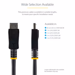 StarTech.com 1m (3ft) DisplayPort 1.2 Cable - 4K x 2K Ultra HD VESA Certified DisplayPort Cable - DP to DP Cable for Monitor - DP Video/Display Cord - Latching DP Connectors - Additional view 4