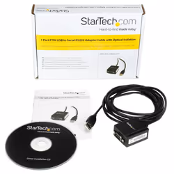 StarTech.com 8.3ft (2.5m) 1-Port FTDI USB to Serial RS232 Adapter Cable with Optical Isolation, USB to RS232 Adapter - TAA - Additional view 4
