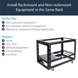 StarTech.com 1U Fixed 19" Adjustable Depth Universal Server Rack Rails - Additional view 4