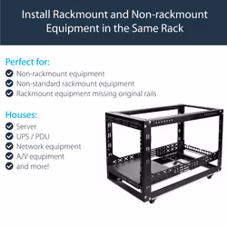 StarTech.com 3U Fixed 19" Adjustable Depth Universal Server Rack Rails - Additional view 4