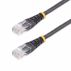 StarTech.com Cat5e Patch Cable with Molded RJ45 Connectors - 15 m - Black, 15 m, Cat5e, U/UTP (UTP), RJ-45, RJ-45, Black
