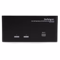 StarTech.com 2 Port Triple Monitor DVI USB KVM Switch with Audio & USB 2.0 Hub - Additional view 2